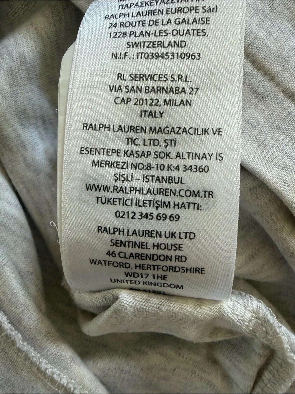 RALPH LAUREN Heather Light Gray Men's Polo with Embroidered Pony